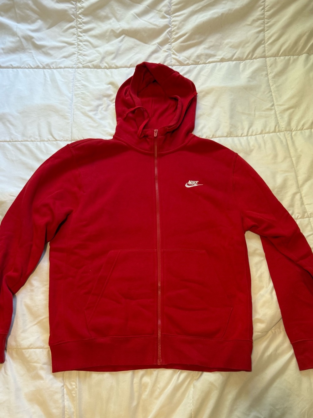 Nike Red Full-Zip Sweatshirt Hoodie